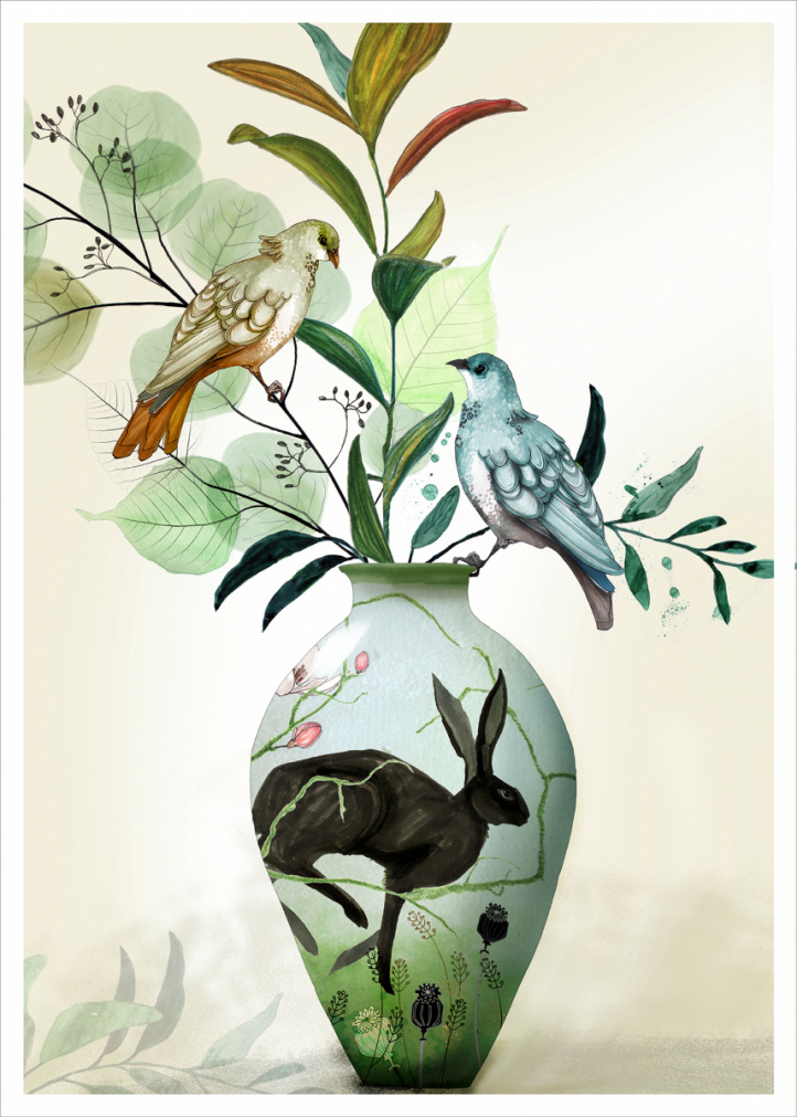 Love Birds i gruppen Kunstgalleri / Presenter / Ge bort en kärlekstavla hos NOA Gallery (100012_21)