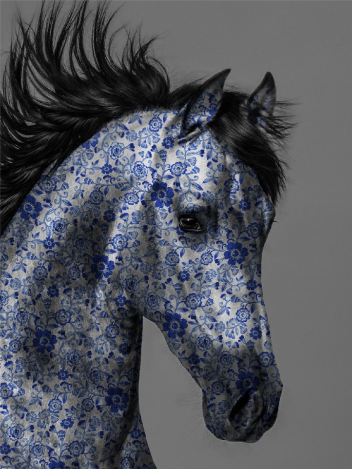 Ming Horse, Blue i gruppen Kunstgalleri / Presenter / Gaver til de som fyller jevnt hos NOA Gallery (100038_1648)