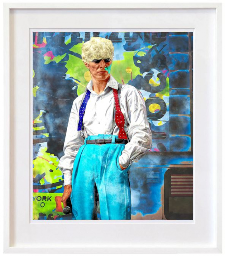 Bowie - Blue i gruppen Kunstgalleri / Temaer / Pop Art hos NOA Gallery (100084_bowieblue)