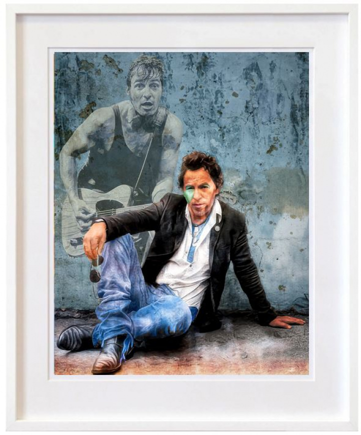 Bruce Springsteen - The Bue Wall i gruppen Kunstgalleri / Temaer / Pop Art hos NOA Gallery (100084_brucespringsteenth)