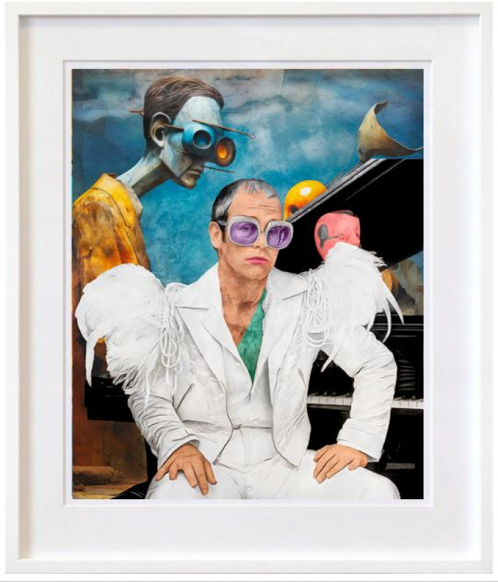 Elton John - Purple Eyes Road i gruppen Kunstgalleri / Temaer / Pop Art hos NOA Gallery (100084_eltonjohnpurpleeye)