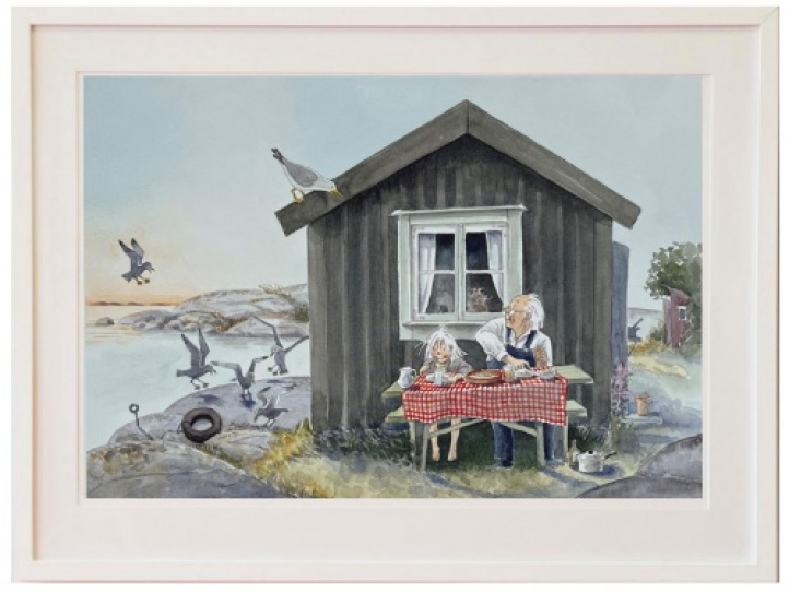 Stina och morfar i gruppen Kunstgalleri / Dyr og natur / Sommerens vakreste kunst hos NOA Gallery (100087_4097)
