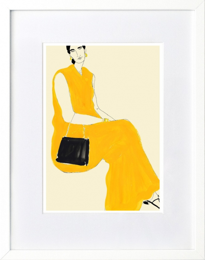 Marigold Yellow Dress i gruppen Kunstgalleri / / Lag din egen bildevegg hos NOA Gallery (100108_1027)