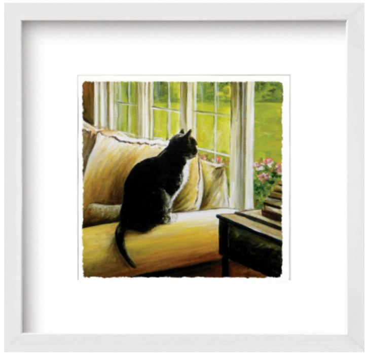 Den svarta katten i gruppen Kunstgalleri / Dyr og natur / Vårmotiv hos NOA Gallery (100137_1988)