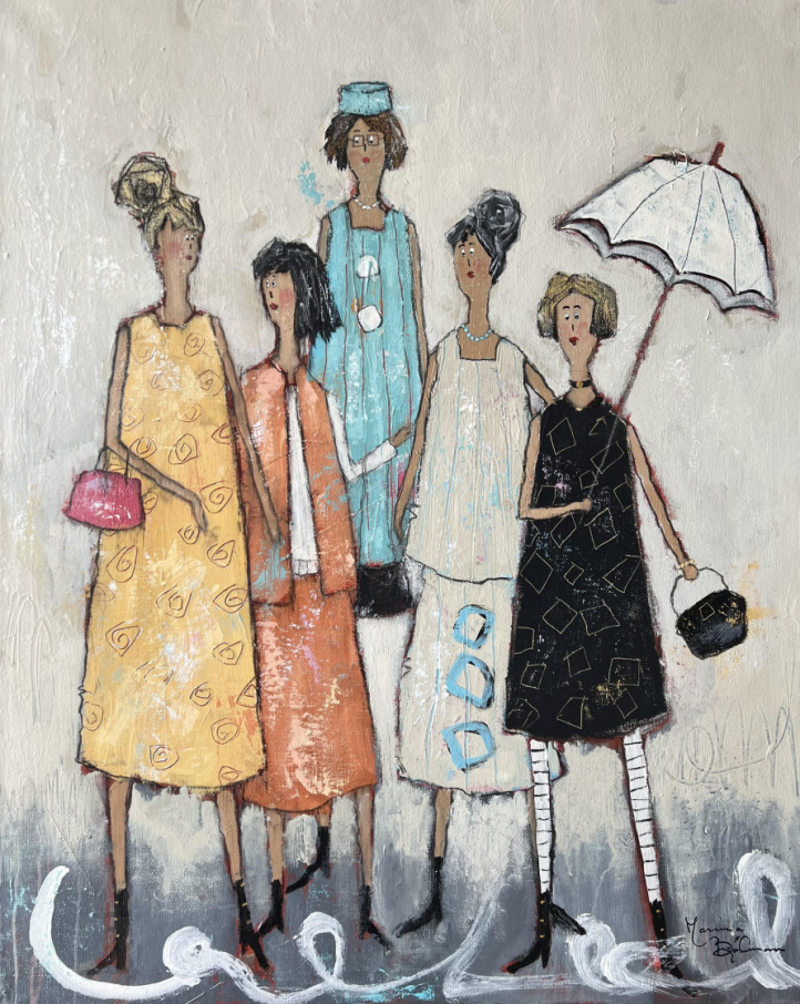 Fem damer i gruppen Alle kunstverk hos NOA Gallery (200301_Femdamer)