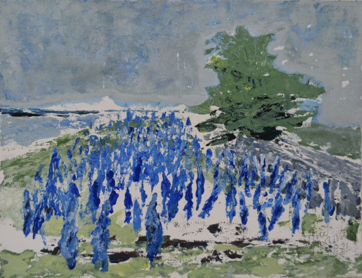 När Blåelden blommar på Gotland i gruppen Alle kunstverk / Akryl hos NOA Gallery (200407_A01)